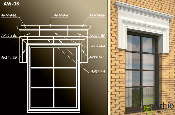 Оконные обрамления AW-05