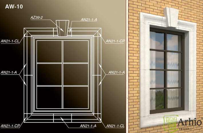 Оконные обрамления AW-10