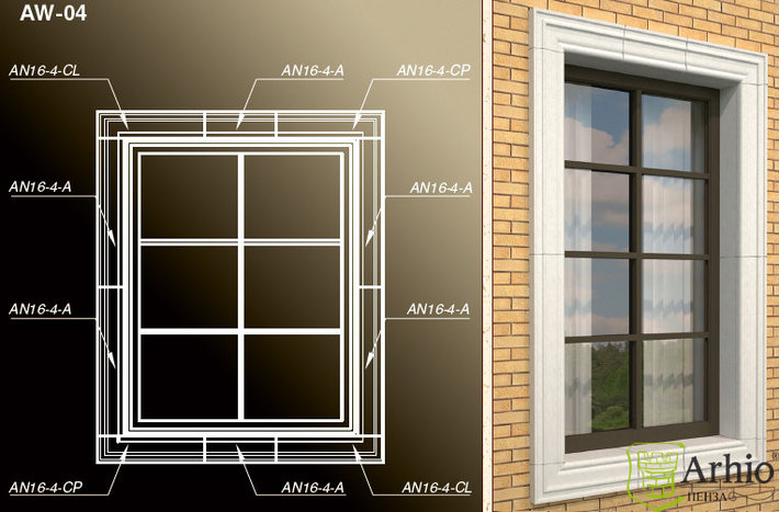 Оконные обрамления AW-04