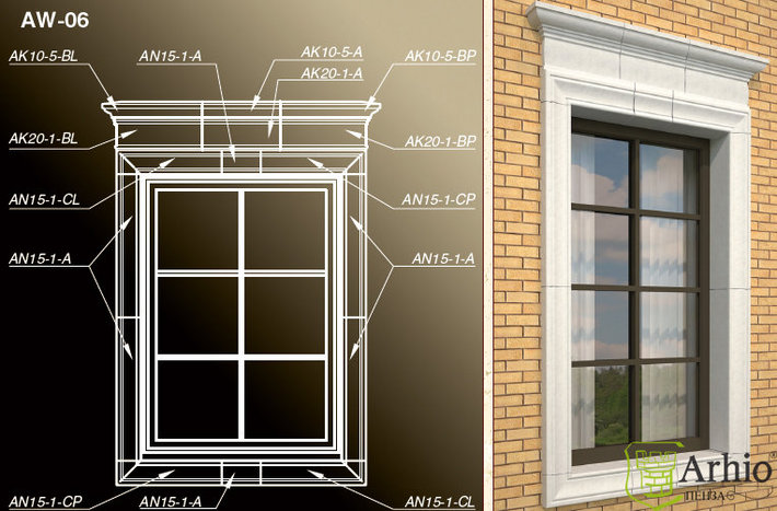 Оконные обрамления AW-06